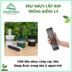 Trụ Nhựa Có Khớp Nối Trồng Kiểng Lá, Cây Leo, Nhựa Cứng, Có Khớp Nối - Unigreen Home&Garden