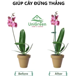Set 10 trụ cắm chống ngả nghiêng cho cây trồng, chất liệu sợi thủy tinh cứng cáp 45/60/75CM - UNIGREEN HOME & GARDEN
