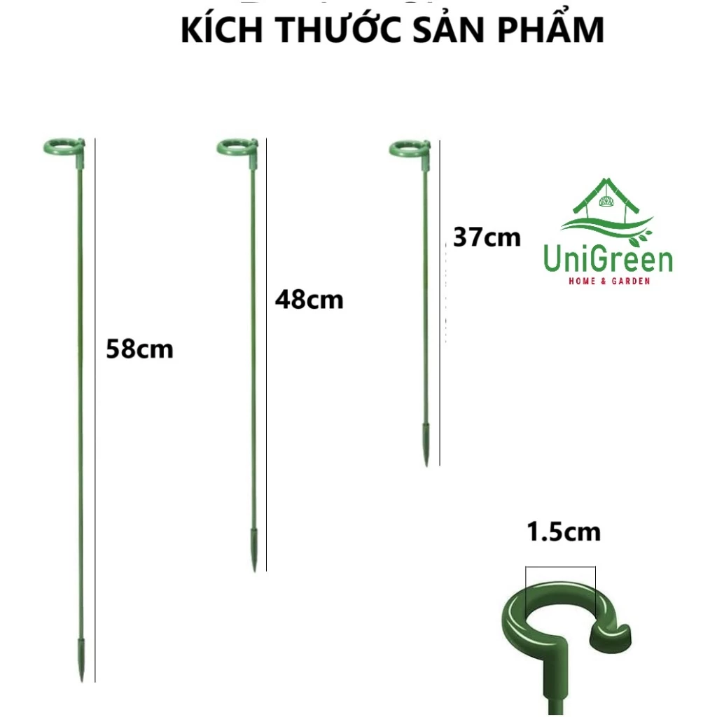 Set 10 cọc giá đỡ cố định lan, các loại cây trồng không bị ngã, Size 27cm, 37cm,48cm,58cm Set 10 cọc giá đỡ cố định lan, các loại cây trồng không bị ngã, Size 27cm, 37cm,48cm,58cm - Ảnh 3