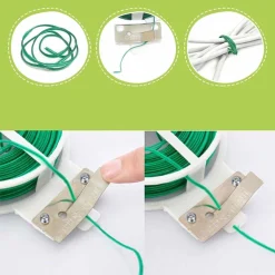 Dây Buộc Cành, Dài 50m, Kẽm Bọc Nhựa, Tích Hợp Đầu Cắt Tiện Lợi,Cố Định Thân Cây