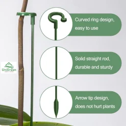 Set 10 cọc giá đỡ cố định lan, các loại cây trồng không bị ngã, Size 27cm, 37cm,48cm,58cm - UNIGREEN HOME&GARDEN
