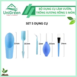 Bộ Dụng Cụ Làm Vườn Mini 5 Món Unigreen Home & Garden, Chuyên Trồng Sen Đá, Xương Rồng, Tiểu Cảnh Bộ Dụng Cụ Làm Vườn Mini 5 Món Unigreen Home & Garden, Chuyên Trồng Sen Đá, Xương Rồng, Tiểu Cảnh