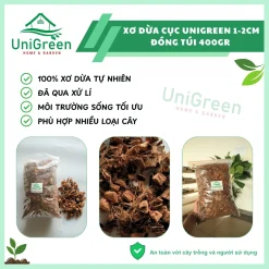 Xơ Dừa Cục 1-2cm, Đóng Túi 400gram( Coco Chip), Đã Xử Lý Theo Chuẩn Xuất Khẩu
