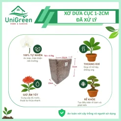 Xơ Dừa Cục 1-2cm Nén Kiện 4.5kgs, Đã Xử Lý Theo Chuẩn Xuất Khẩu