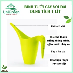Bình Tưới Cây Vòi Dài Cao Cấp Dung Tích 1 Lít